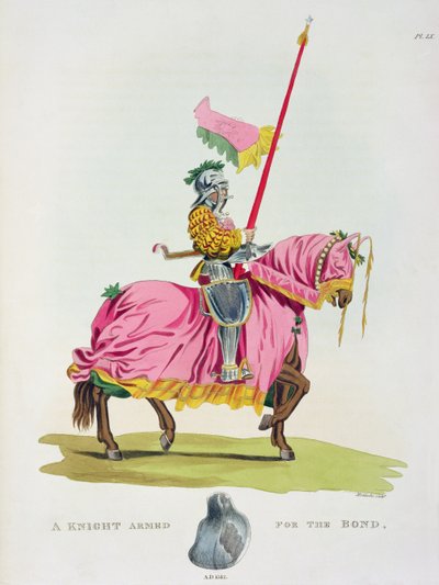 A Knight Armed for the Bond, 1512, engraved by W. Maddocks, from 